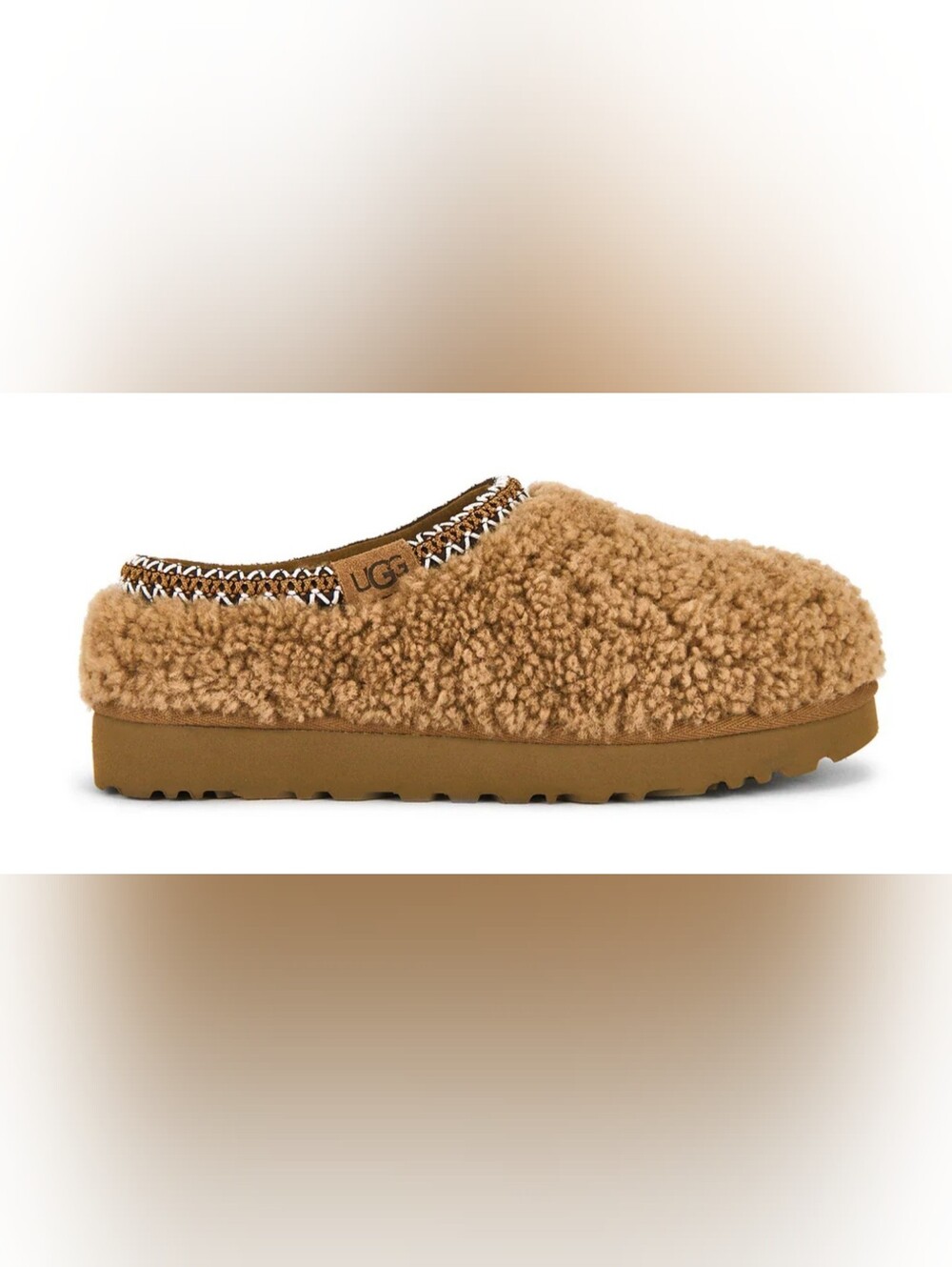 USED IN AMAZING CONDITION ,UGG Shearling Slip-On Clog in Chestnut Brown